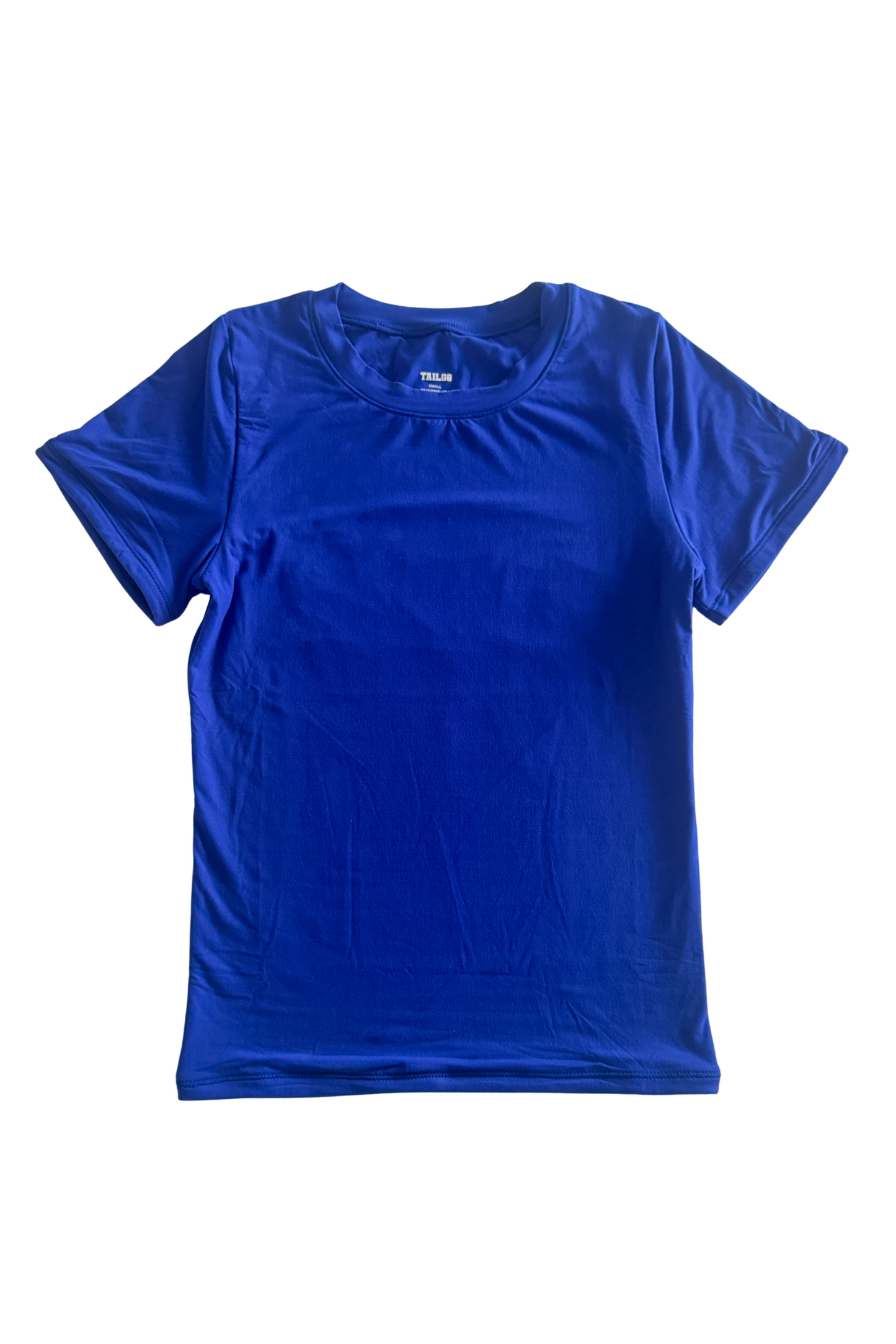 Solid Blue Game Day Crewneck Short Sleeve Tee