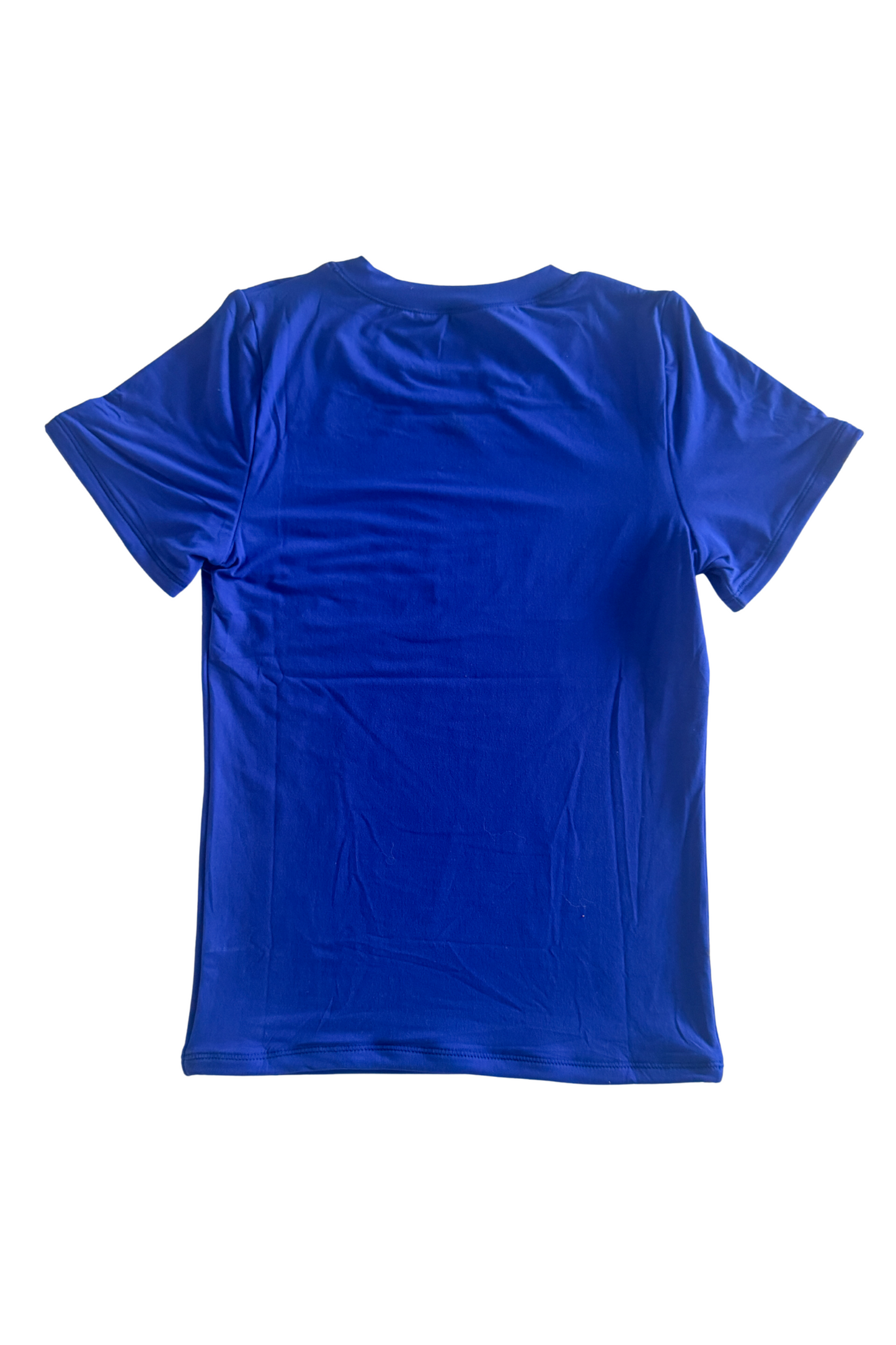 Solid Blue Game Day Crewneck Short Sleeve Tee